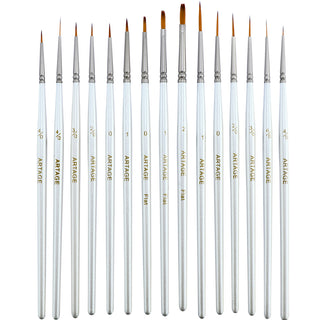 Artage 15pcs Precision Detail Painting Brush Set