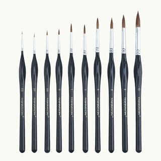 Miniature Model Natural Hair Round Painting Brush Set