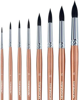 8pcs Round Watercolor Detail Paint Brushes