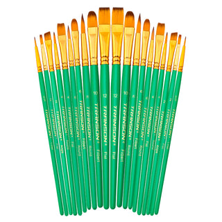 20pcs Artist Painting Brush Set  Green