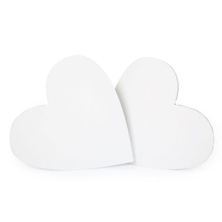 Transon 2pcs Heart Shape Stretched Painting Canvas Frame12inch Primed Stretched Canvas TRANSON