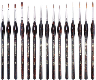 Transon Artist Detail Paint Brushes with Case 15pces for Model Miniature Painting Paintbrush TRANSON