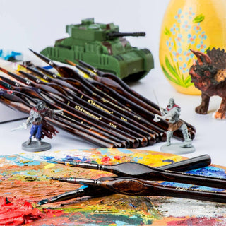 Transon Artist Detail Paint Brushes with Case 15pces for Model Miniature Painting Paintbrush TRANSON