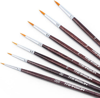 Transon Detail Model Paint Brushes 000 for Acrylic, Gouache, Oil, Tempera and Face Painting International shipping-000