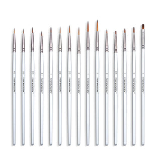 Transon Fine Detail Paint Brush Set 15pcs for Miniature Models Craft Painting Body Painting with Acrylic Gouache Watercolor Tempera and Oil Paint Paintbrush TRANSON
