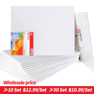 11 x 14 inch 12-Pack MDF Artist Painting Canvas Panel