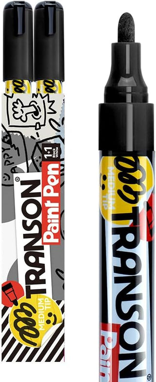 Tim Transon TRANSON 2 Black Paint Markers for Fabric Rock Craft Diy Painting Mediu ...