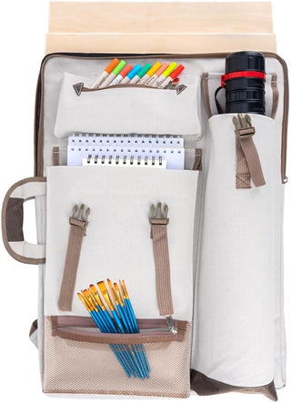TRANSON Art Portfolio Case Artist Backpack Canvas Bag Large 26” x 19.5”