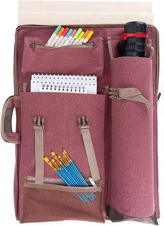 TRANSON Art Portfolio Case Artist Backpack Canvas Bag Large 26” x 19.5”