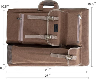 TRANSON Art Portfolio Case Artist Backpack Canvas Bag Large 26” x 19.5”