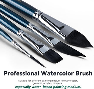 7pcs Natural Watercolor Paint Brush Set