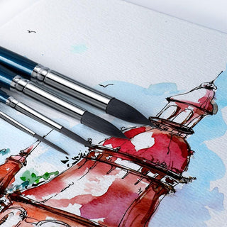 7pcs Natural Watercolor Paint Brush Set