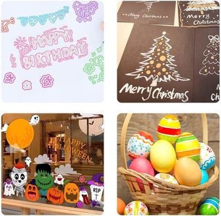 TRANSON 18pcs Outline Shimmering Markers with Metallic for Fun Art Drawing Craft DIY