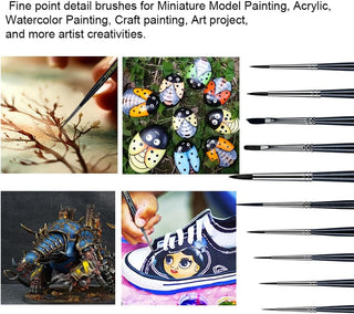 Small Detail Miniature Model Painting Brush Set