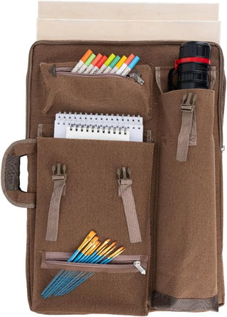 TRANSON Art Portfolio Case Artist Backpack Canvas Bag Large 26” x 19.5”