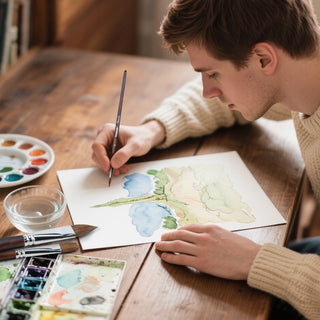 Transon 11pcs Sable Watercolor Brushes Professional Brush Set