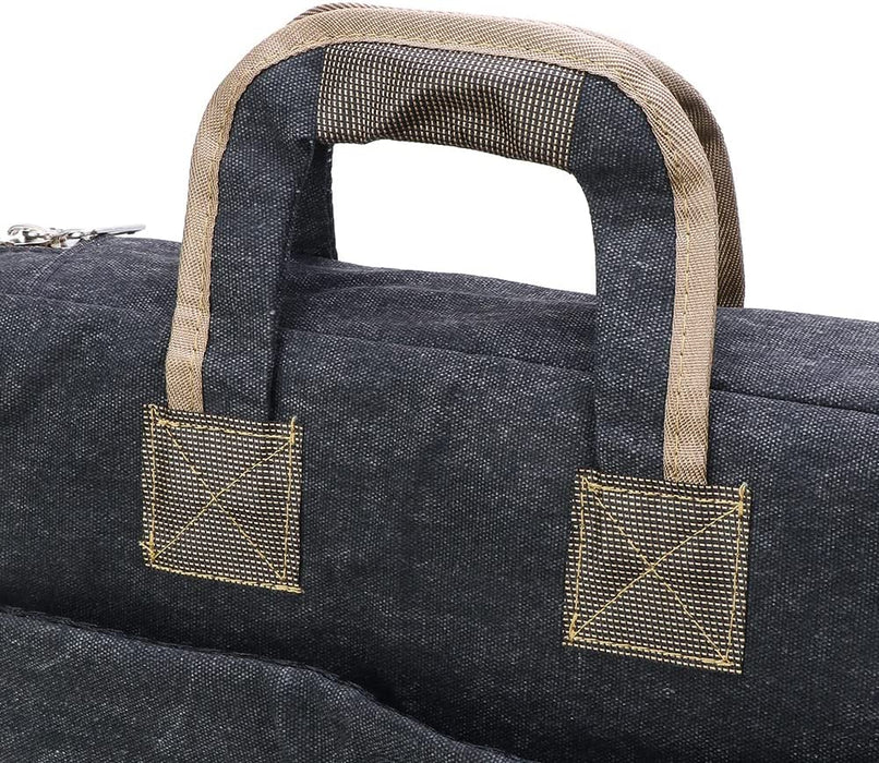 TRANSON Art Portfolio Case Artist Backpack Canvas Bag Large 26” x 19.5”Black Color