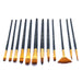 Artage 12pcs Art Paint Brush Set for Acrylic Painting Watercolor Gouache Painting Artage 