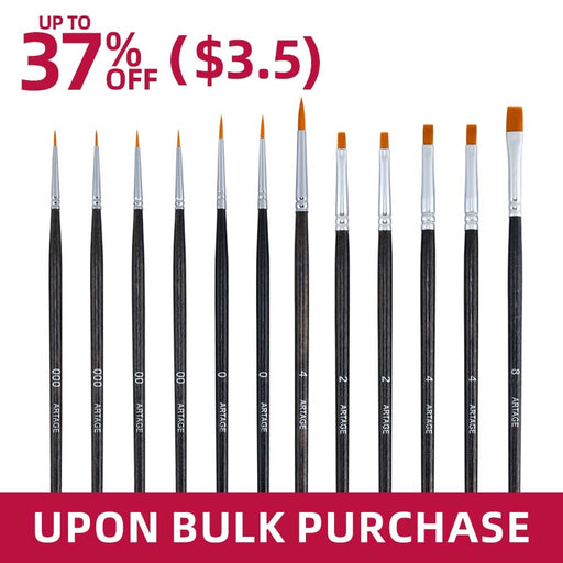 Artage 12pcs Small Detail Model Painting Brush Set Suitable for Acrylic Watercolor Gaouche Oil Painting Artage 