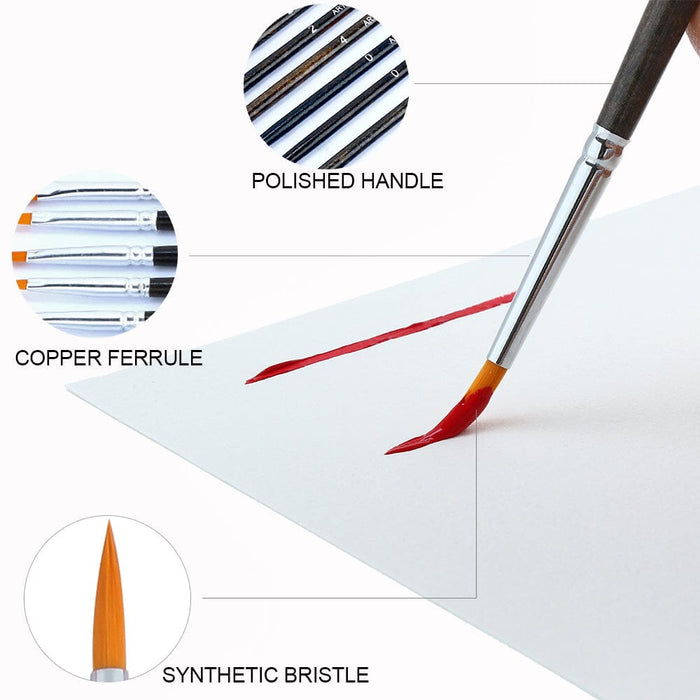 Artage 12pcs Small Detail Model Painting Brush Set Suitable for Acrylic Watercolor Gaouche Oil Painting Artage 