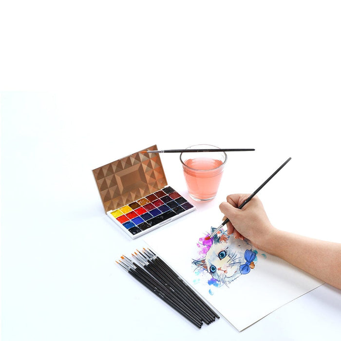 Artage 12pcs Small Detail Model Painting Brush Set Suitable for Acrylic Watercolor Gaouche Oil Painting Artage 