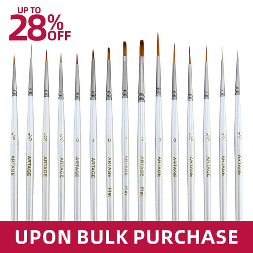 Artage 15pcs Precision Detail Painting Brush Set for Model Miniature Craft and Hobby Painting Artage 