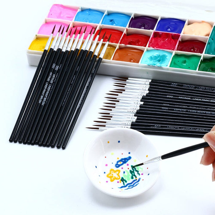 20 Pcs Paint Brush Set for Acrylic Painting Watercolor Painting Brushes  Acrylic Brushes for Oil Watercolor Miniature Detailing