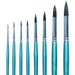 Artage Round Paint Brush Set 8pcs Velvet Touch for Watercolor Gouache Acrylic Ink Tempera Painting Artage 