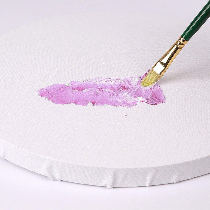 Transon 12inch Artist Round Canvas Primed Stretched Canvas Ready for Painting Pack of 2 Stretched Canvas TRANSON 