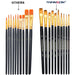 Transon 2-Pack 20pcs Art Painting Brush Set for Acrylic Watercolor Gouache Hobby Painting Paintbrush TRANSON 