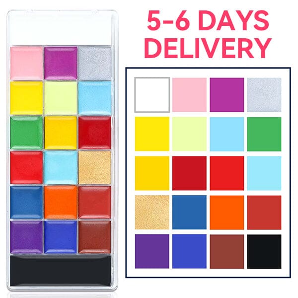 20 Colors Face Body Painting Beauty Palette Oil Safe Kids Flash