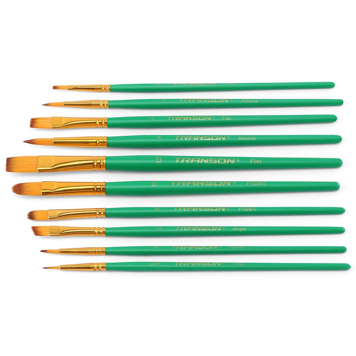 Transon 20pcs Artist Painting Brush Set for Acrylic Watercolor Gouache Hobby Craft Face Rock Painting Paintbrush TRANSON 