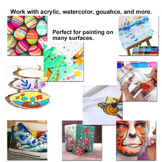 Transon 20pcs Artist Painting Brush Set for Acrylic Watercolor Gouache Hobby Craft Face Rock Painting Paintbrush TRANSON 