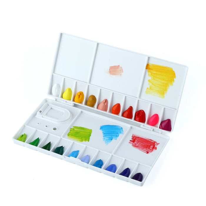 Transon 25wells Compact Paint Palette Box with Lid for Paint Color Mixing Palette TRANSON 