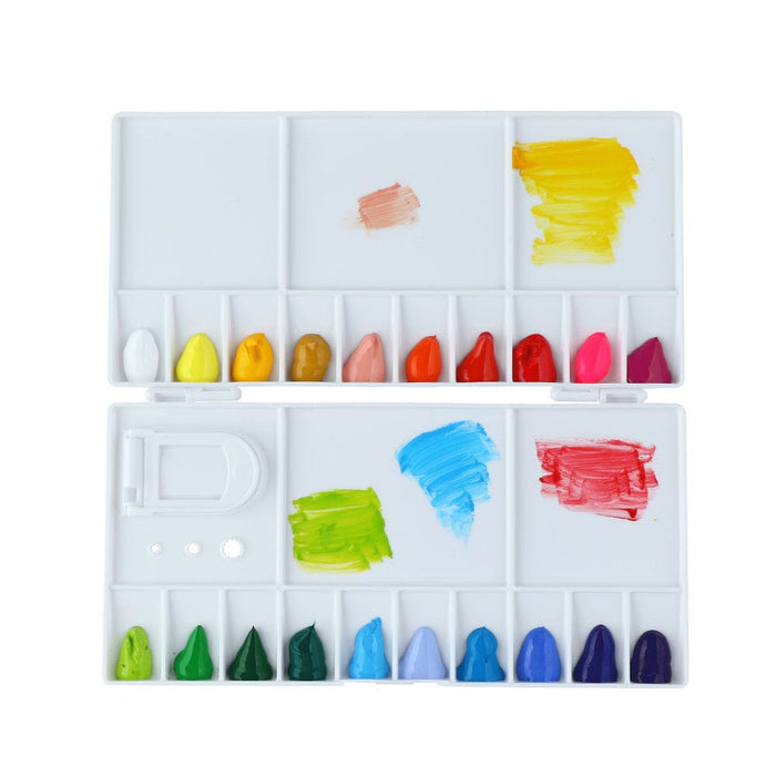 Transon 25wells Compact Paint Palette Box with Lid for Paint Color Mixing