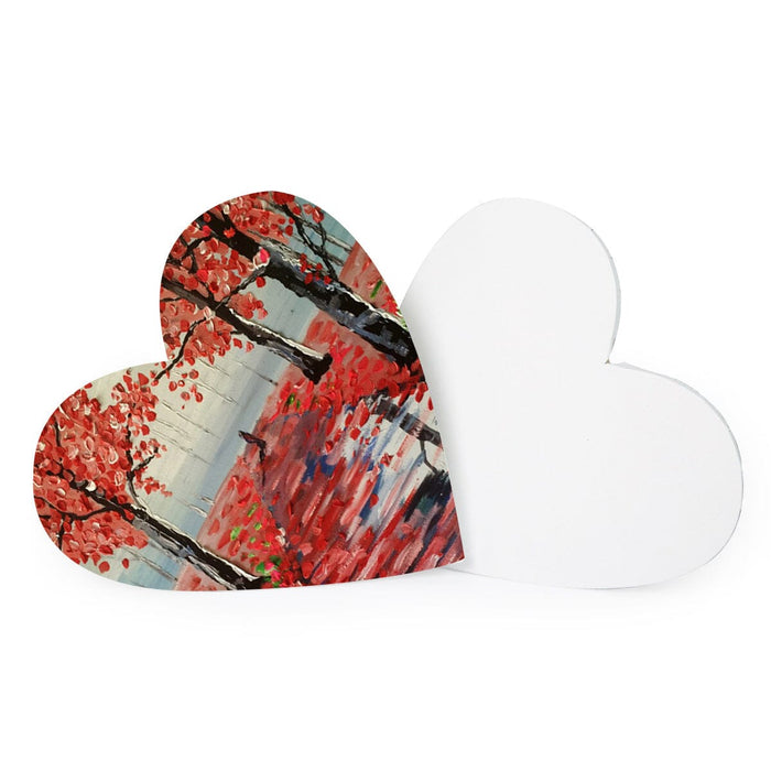 Transon 2pcs Heart Shape Stretched Painting Canvas Frame12inch Primed Stretched Canvas TRANSON 