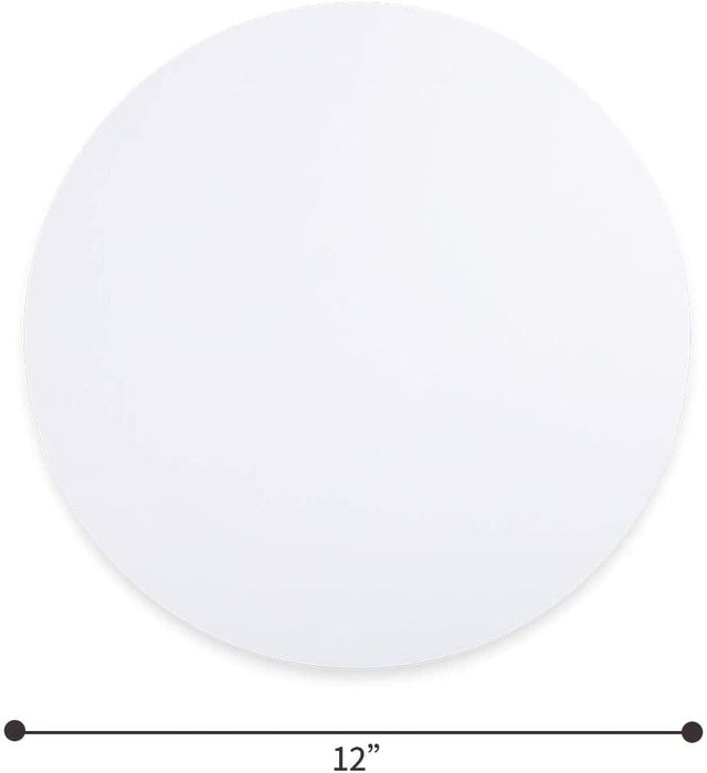  Ciieeo 12 Pcs Artist Canvas Boards Circle Canvas Frame  Professional Canvas Panel Canvas Drawing Board Acrylic Wall Pocket Round  Canvases for Painting Bulk Large Stretch Board Child White