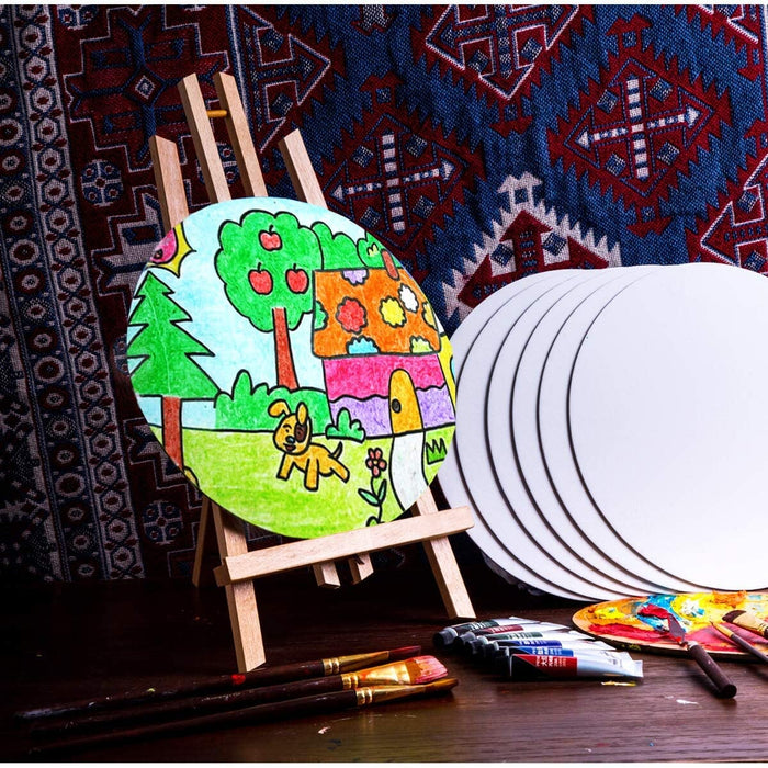 Transon 6-Pack Round Canvas Panel for Painting 12inch Canvas Panel Board TRANSON 