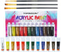 Transon Acrylic Paint Set 12-Color with 3 Paint Brushes for Craft Canvas Rock Art Painting Acrylic Paint TRANSON 