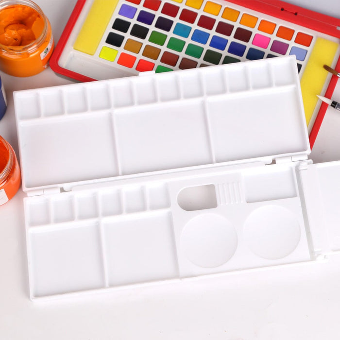 Transon Aritst Paint Palette Box 26 Wells for Watercolor, Gouache, Acrylic and Oil Paint with 1 Paint Brush Palette TRANSON 