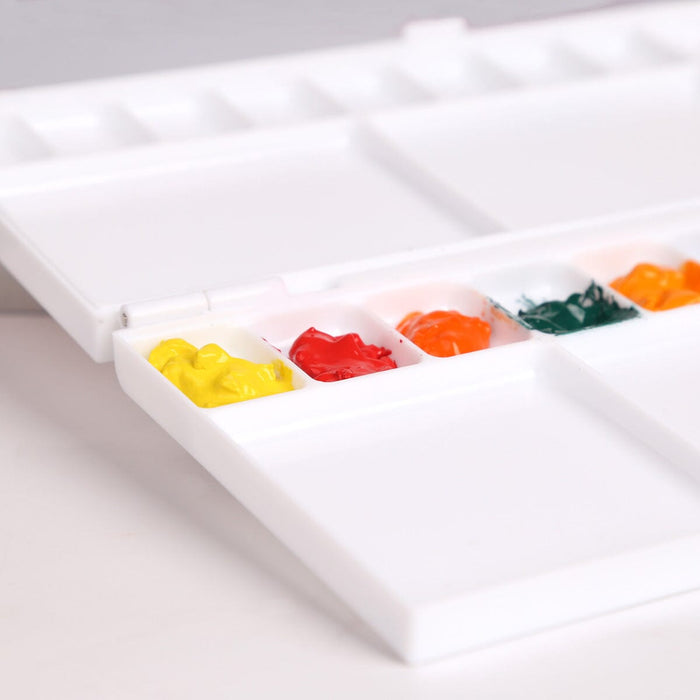 Transon Aritst Paint Palette Box 26 Wells for Watercolor, Gouache, Acrylic and Oil Paint with 1 Paint Brush Palette TRANSON 