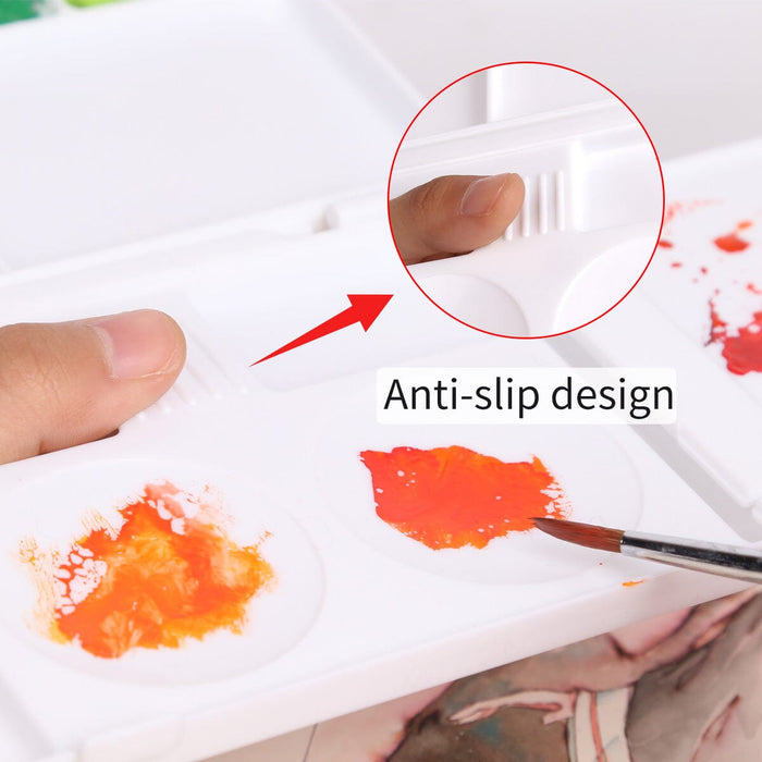 Transon Aritst Paint Palette Box 26 Wells for Watercolor, Gouache, Acrylic and Oil Paint with 1 Paint Brush Palette TRANSON 