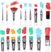 Transon Art Paint Brush Kit 16 Paint Brushes with Foam Brush Sponge Spatula and Brush Case for Oil, Acrylic, Watercolor, Gouache, Painting Paintbrush TRANSON 