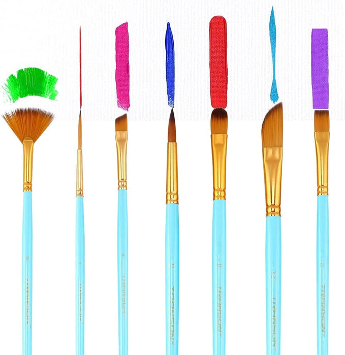 Transon Art Painting Brush Assorted Set of 12 for Acrylic Watercolor Gouache Hobby Painting TRANSON 