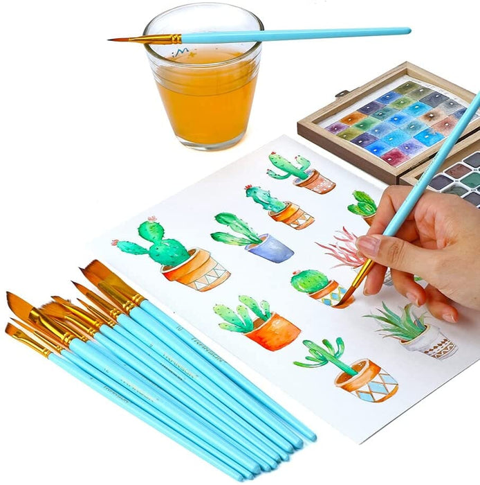 Transon Art Painting Brush Assorted Set of 12 for Acrylic Watercolor Gouache Hobby Painting TRANSON 