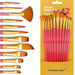 Transon Art Painting Brush Assorted Set of 12 Pink for Acrylic Watercolor Gouache Oil Painting TRANSON 