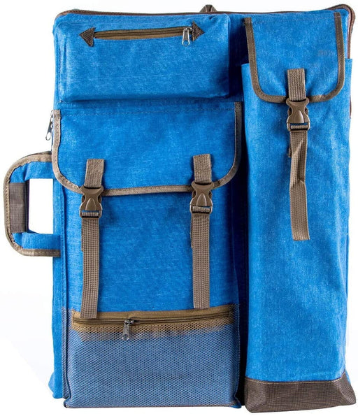 Transon Art Portfolio Case Artist Backpack Canvas Bag Large 26” x 19.5” Blue Color Art Bag TRANSON 