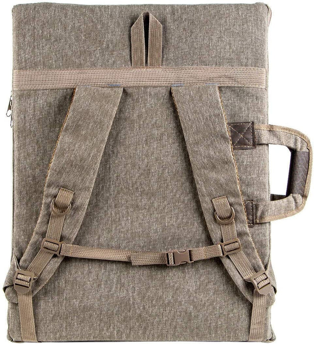 Transon Art Portfolio Case Artist Backpack Canvas Bag Large 26” x 19.5” Khaki Color Art Bag TRANSON 