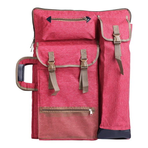 Transon Art Portfolio Case Artist Backpack Canvas Bag Large 26” x 19.5” Magenta Color Art Bag TRANSON 