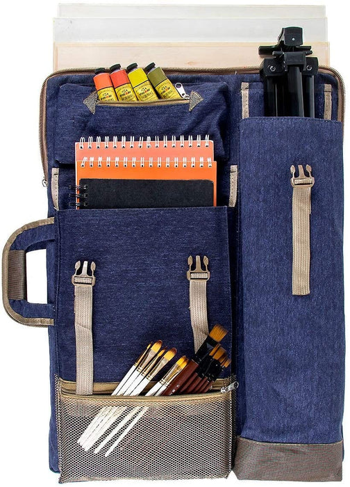 Transon Artist Backpack Art Portfolio Bag 26” x 19.5” Navy Blue Art Bag TRANSON 